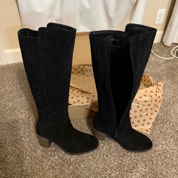 Extra Wide Calf - Lucky Brand Leather Boots - Size 8 - Picture 5 of 12